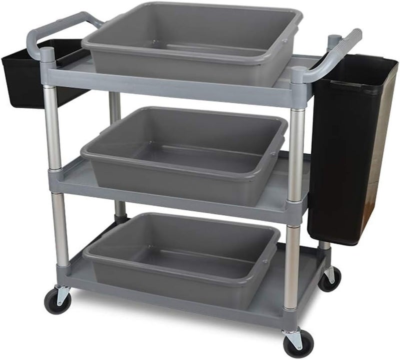 Ramddy Grey Commercial Bus Tubs, 13 L Plastic Dish Pans, 4 Packs - Image 3